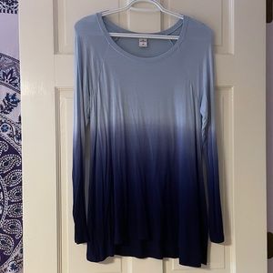 Hollister Blue Ombré Long Sleeve Tee